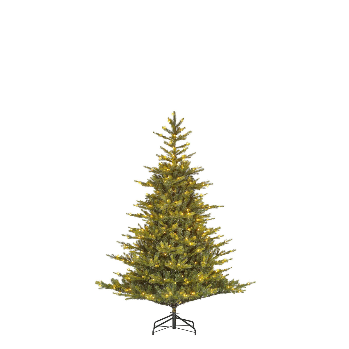 Edelman Black Box Grimshaw Prelit Artificial Christmas Tree with Warm White LEDs, Timer and Dimmer