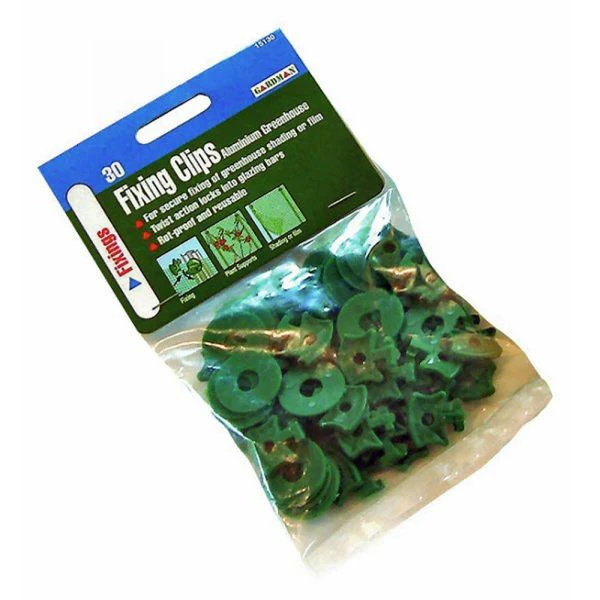 Gardman Greenhouse Fixing Clips Asst 60pk - Mill Race Garden Centre