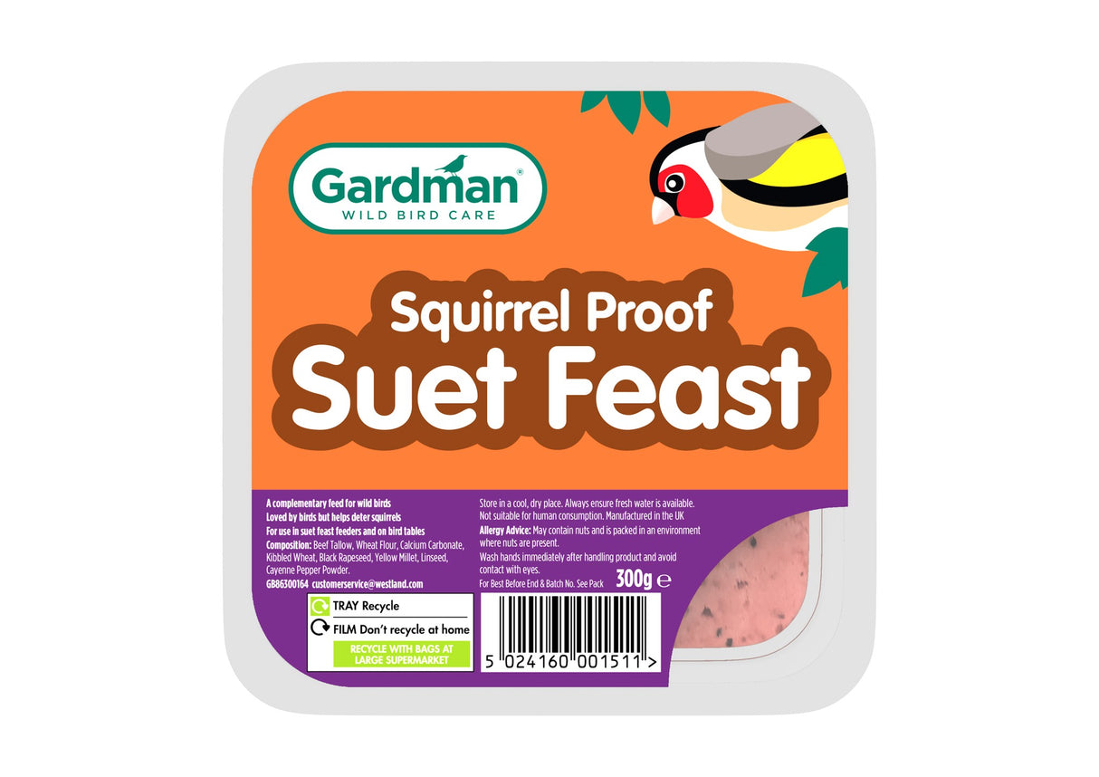 Gardman Squirrel Proof Suet Feast - Mill Race Garden Centre