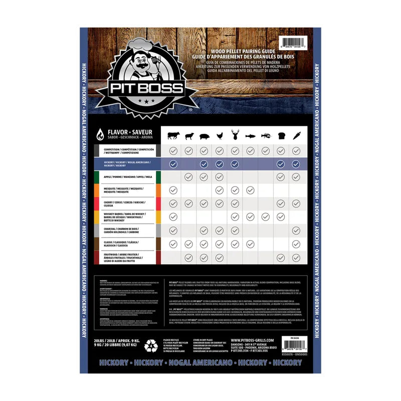 Pit Boss 9 KG Hickory Blend Hardwood Pellets - Mill Race Garden Centre