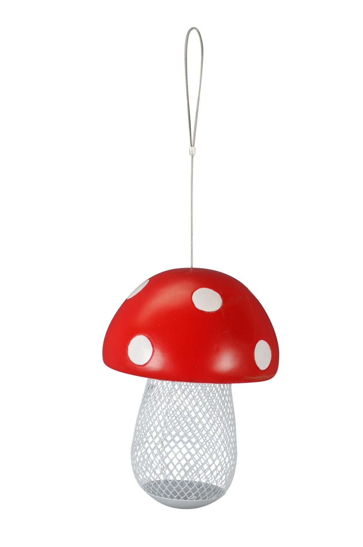 22cm Hanging Mushroom Bird Feeding Station - Mill Race Garden Centre