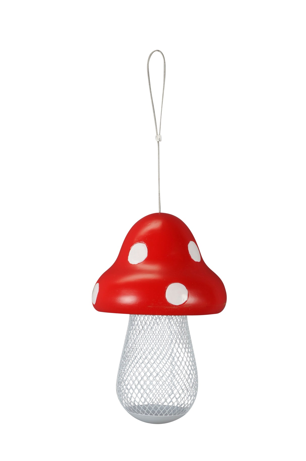 24.5cm Hanging Mushroom Bird Feeding Station - Mill Race Garden Centre