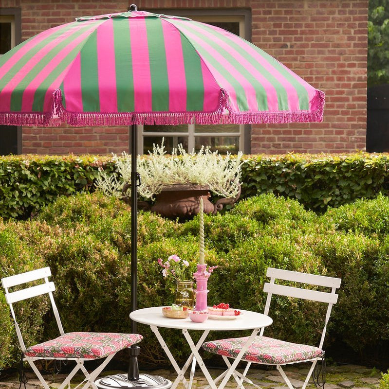 In The Mood Collection Osborn Parasol – Green & Pink Stripes