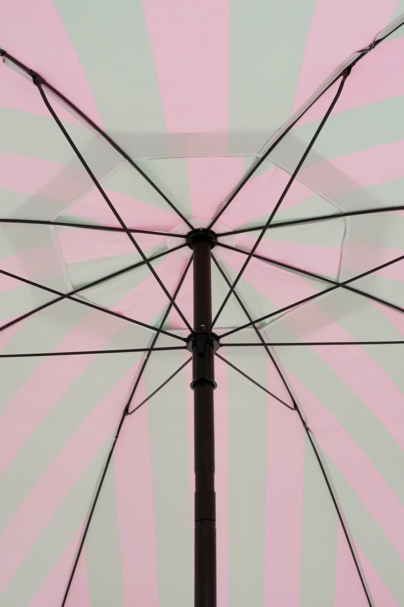 In The Mood Collection Osborn Parasol – Green & Pink Stripes