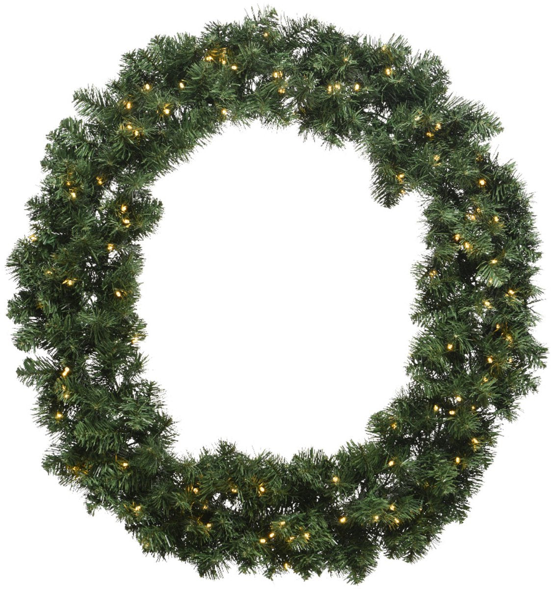 Indoor and Outdoor 60cm Battery Operated Imperial Wreath 50 LED Warm White by Kaemingk - Mill Race Garden Centre