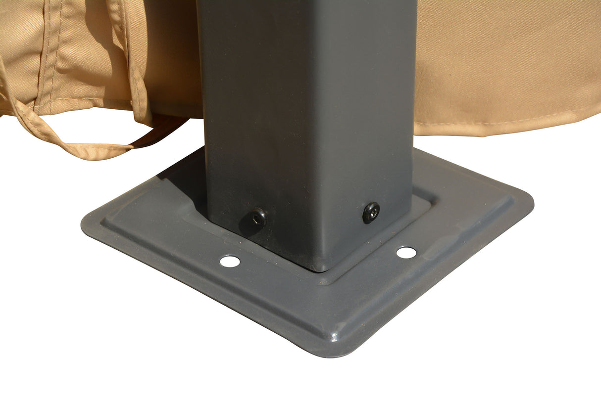 Eden Rectangular Gazebo with Curtains in Taupe (4m x 3m) - Mill Race Garden Centre