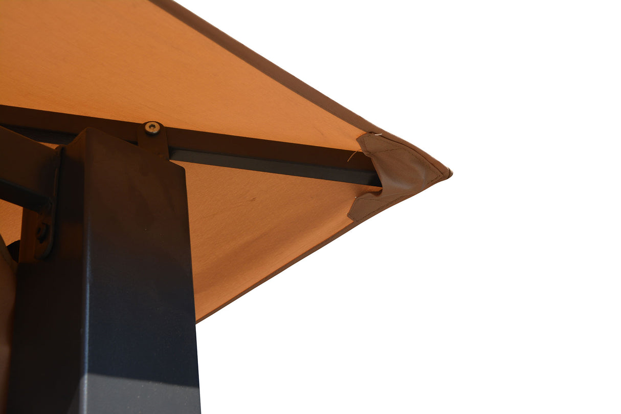 Eden Rectangular Gazebo with Curtains in Taupe (4m x 3m) - Mill Race Garden Centre