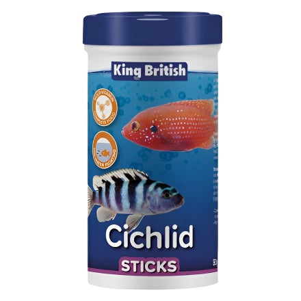 King British Cichlid Floating Food Sticks (with IHB) 80g - Mill Race Garden Centre