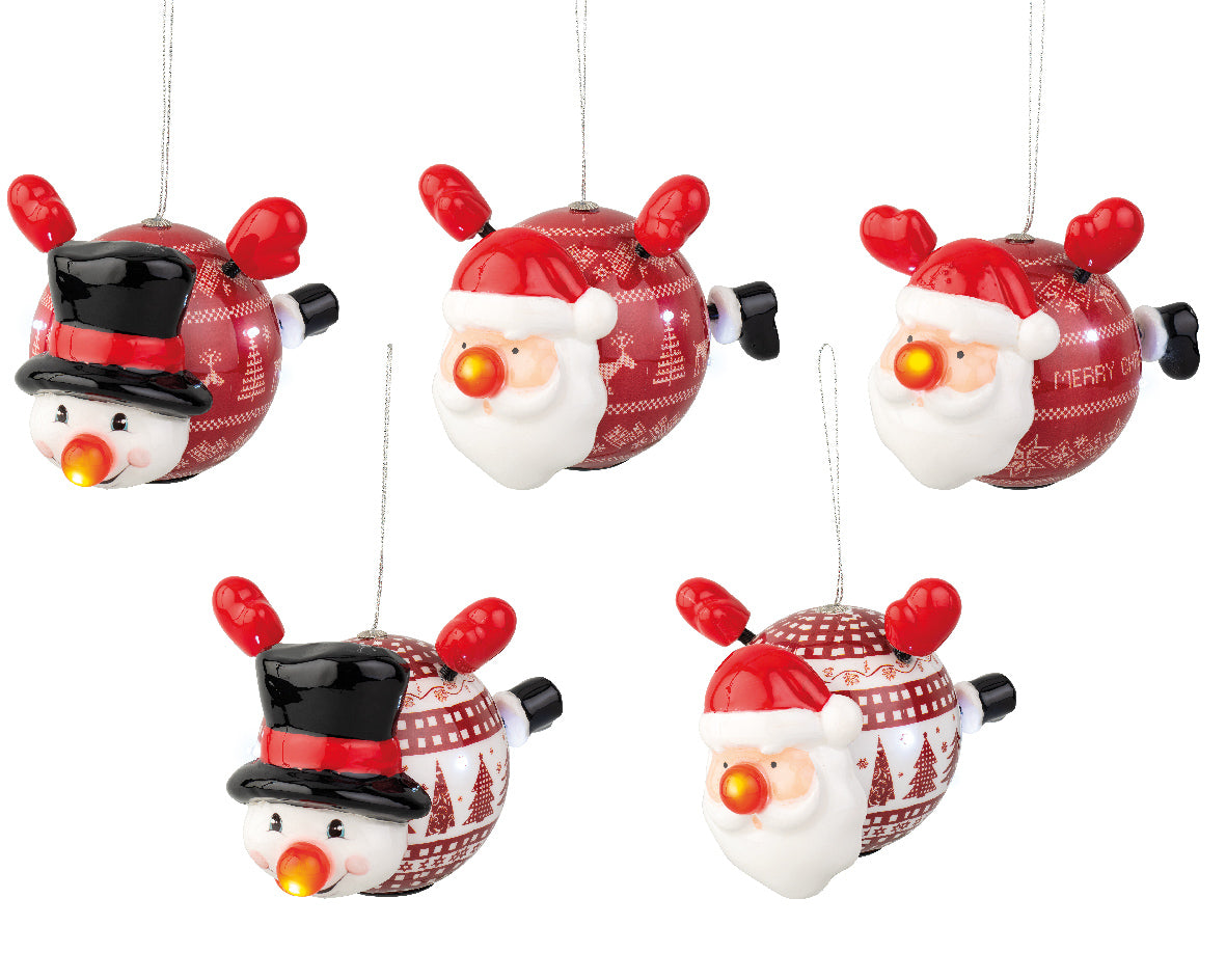 LED Foam Snowman/Sant Figure with Flashing Effect by Kaemingk - Mill Race Garden Centre