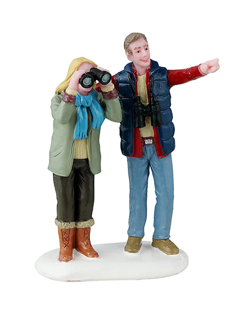Lovebirds Lemax Christmas Village Figurine - Mill Race Garden Centre