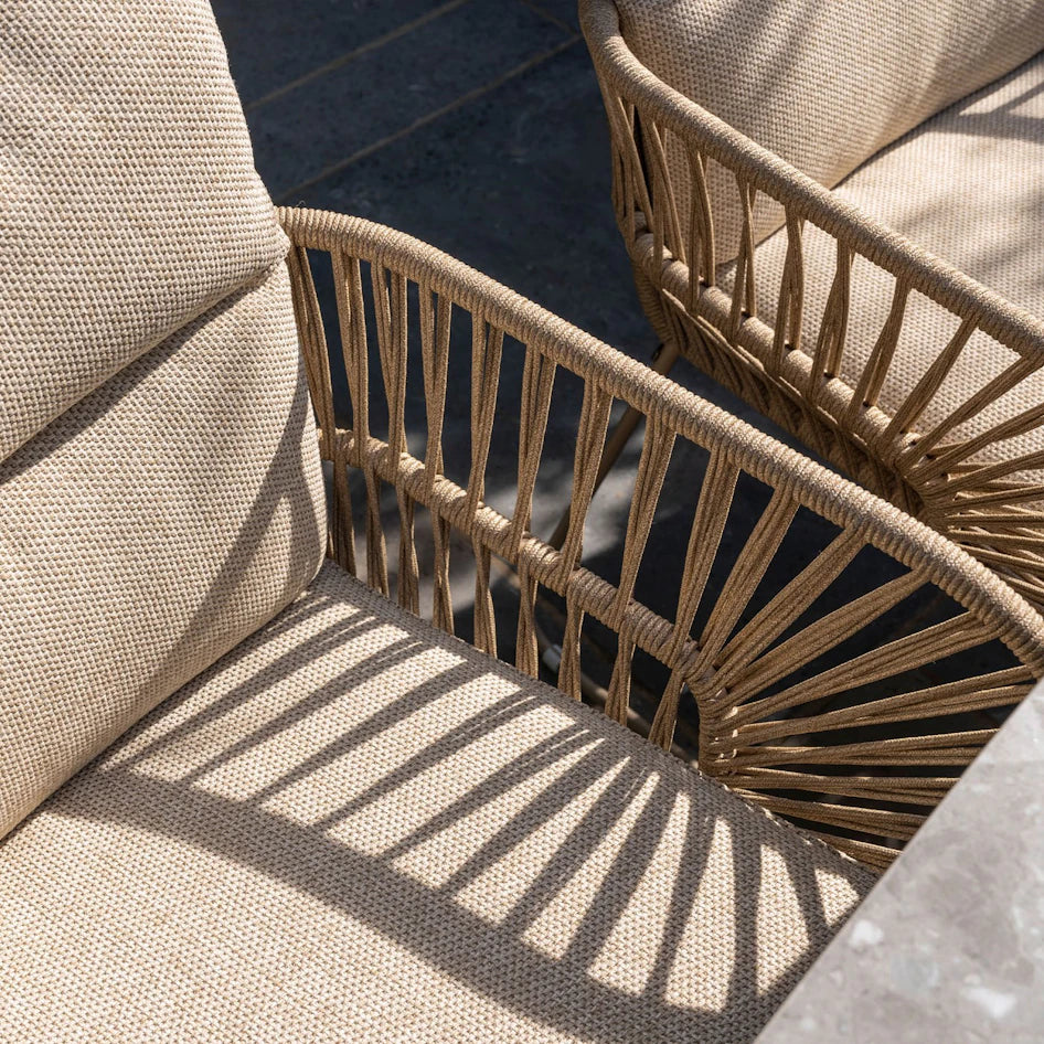 4 Seasons Outdoor Murcia 6 Seat Dining Set with 160cm Prado teak table - Mill Race Garden Centre