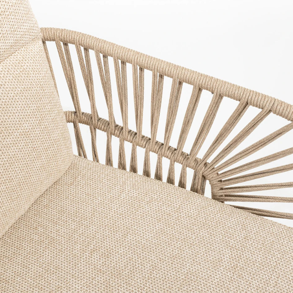 4 Seasons Outdoor Murcia 6-seat outdoor dining set with 240cm oval Prado teak table and matching wooden chairs.