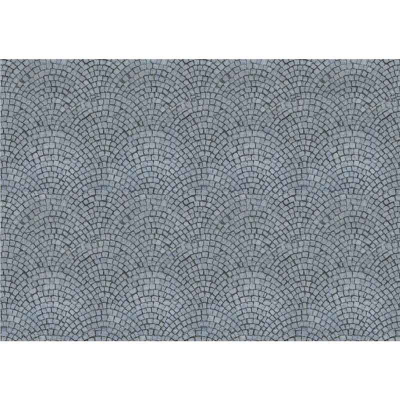 My Village Arched Pavement Sheet (29.7 × 21 cm) – Fan-Patterned Cobblestone Scenery Sheet for Christmas Village Town Squares & Historic Streets | MYD98