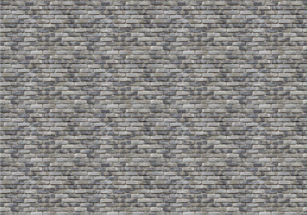 My Village Grey Brick Effect Sheet (29.7 × 21 cm) – Decorative Brick Pattern Cardstock for Christmas Villages
