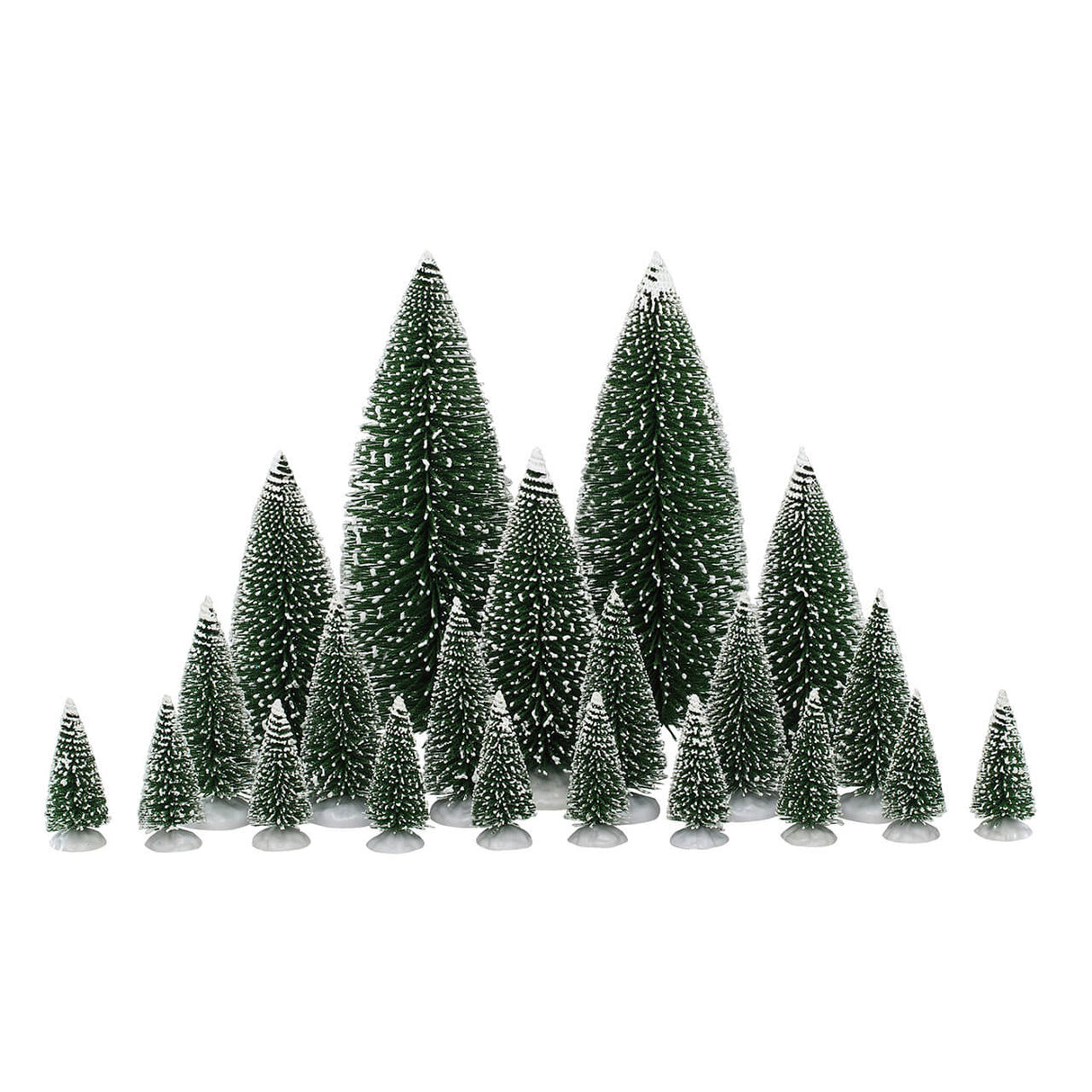 Assorted Pine Trees Set of 21 Lemax Christmas Village Table Accent - Mill Race Garden Centre