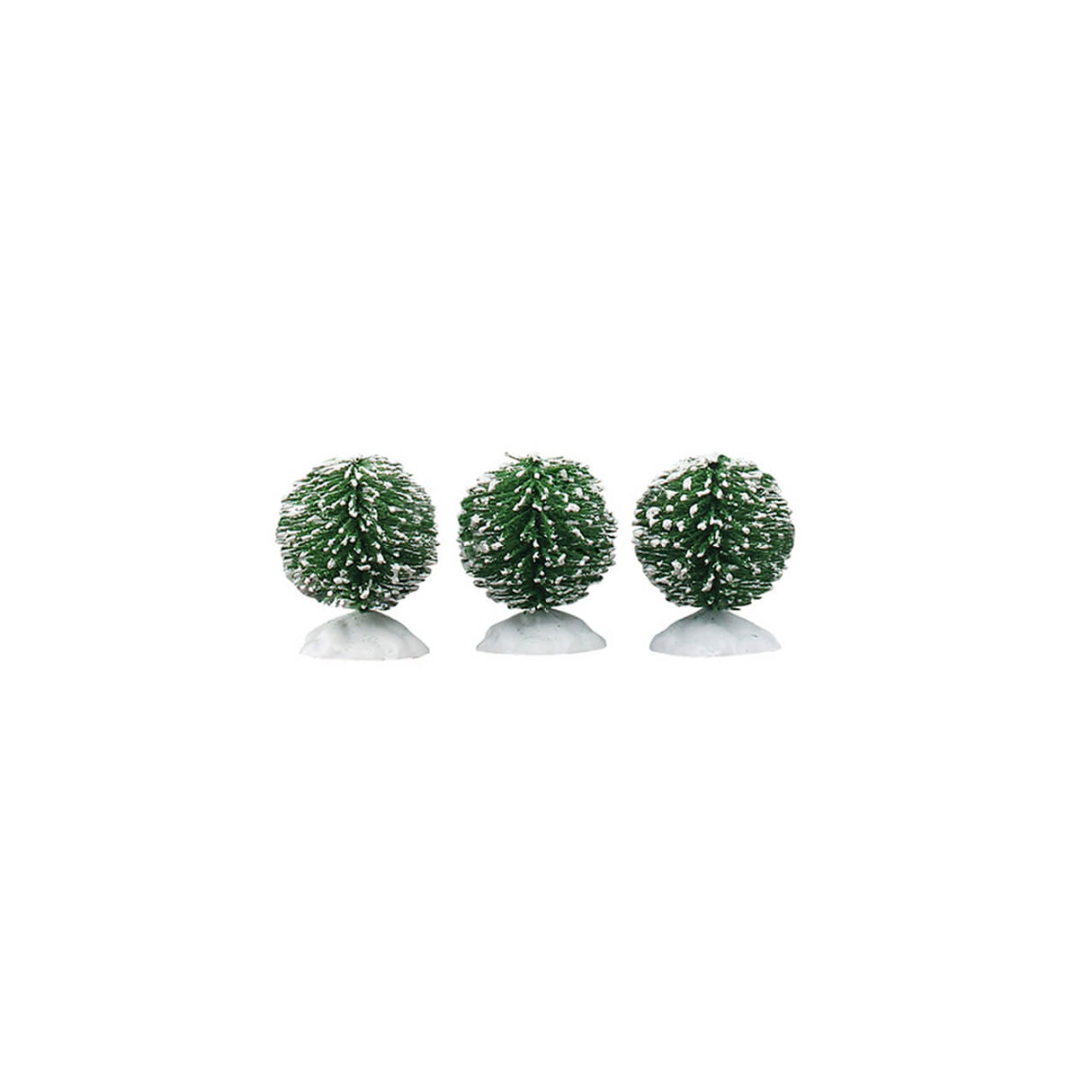 New Style Round Mini Bristle Tree Set 3 Lemax Christmas Village Accessory - Mill Race Garden Centre