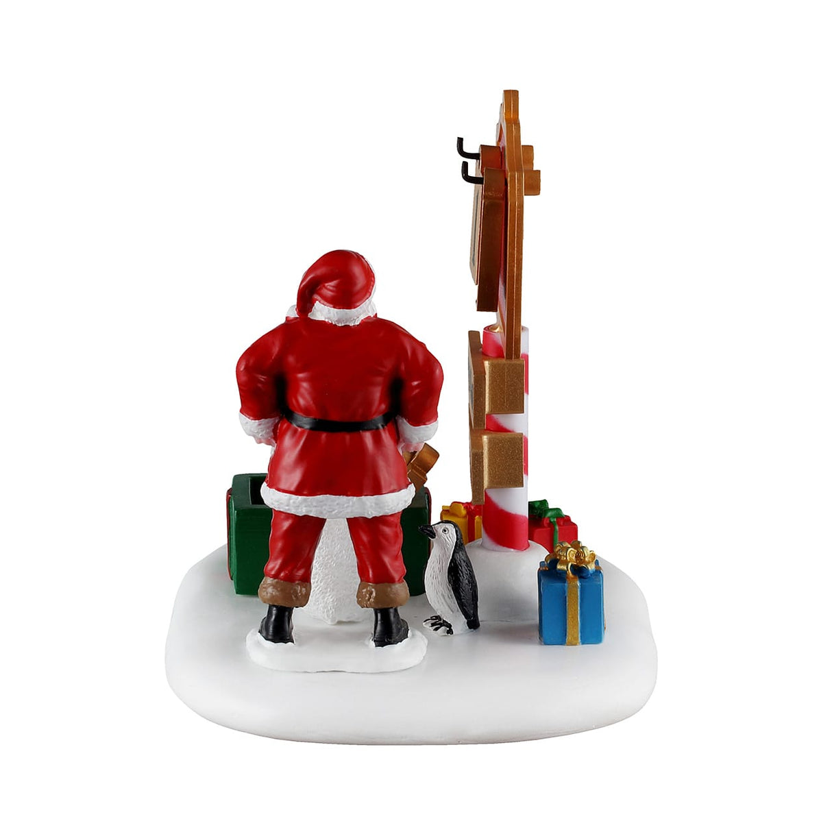 Lemax North Pole Countdown Christmas Village table accent featuring festive holiday scene with North Pole signage and winter decorations.