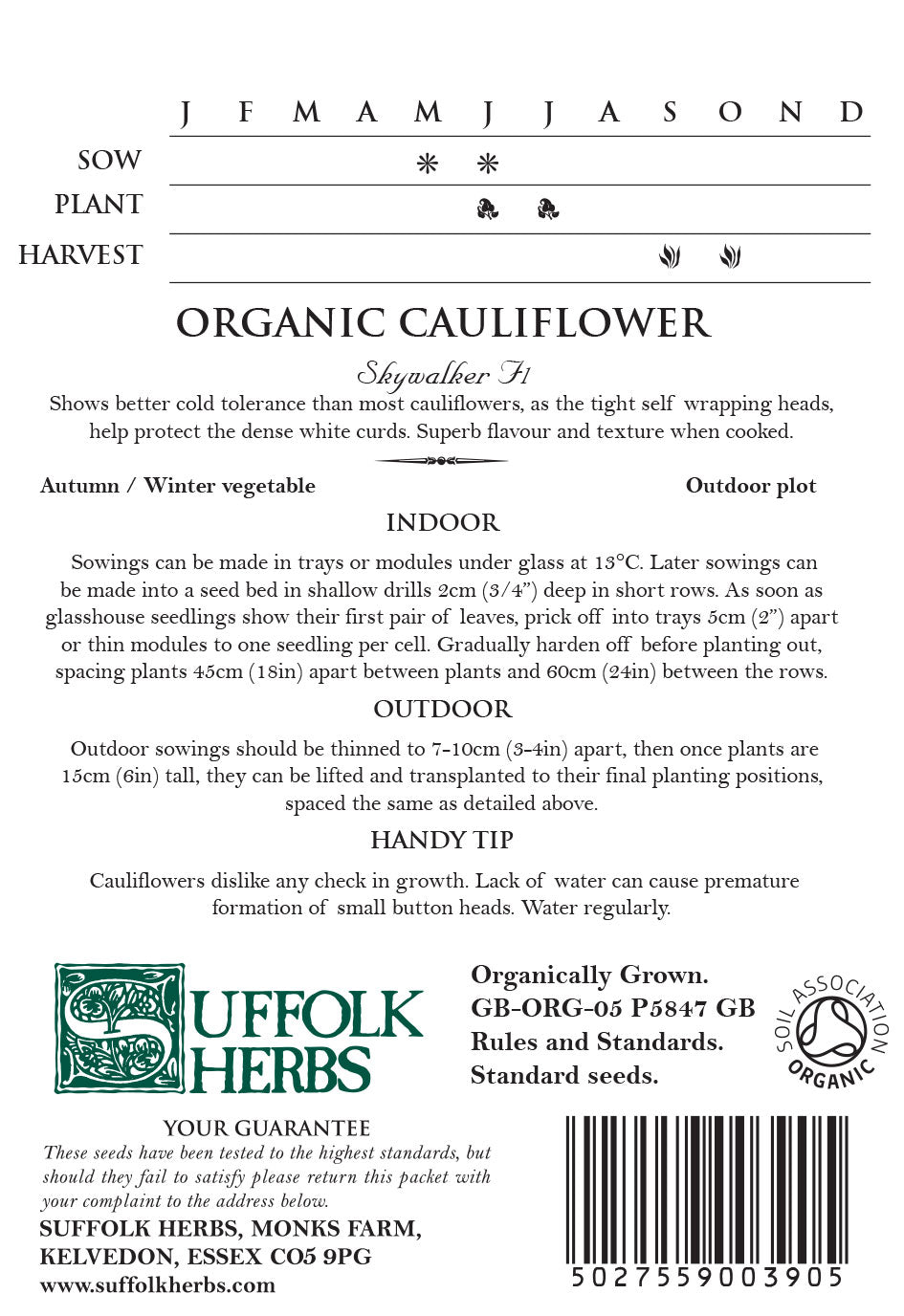 Cauliflower Skywalker F1 - Mill Race Garden Centre