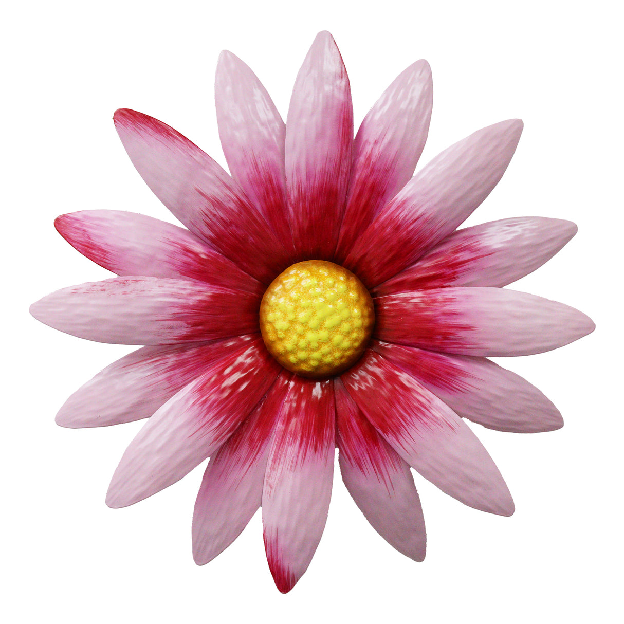 Large Metal Pink Daisy Wall Ornament – Elegant Garden & Home Decor - Mill Race Garden Centre