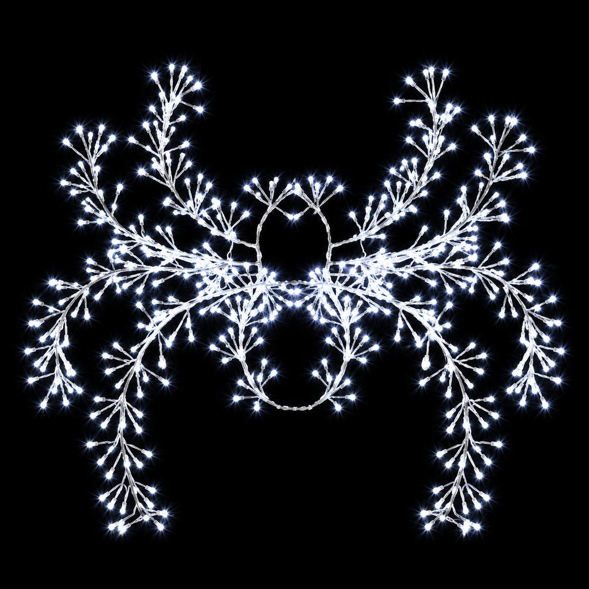 Premier 90cm Silver StarBurst Spider Light – 544 Flashing White LEDs (10m Lead Cable)