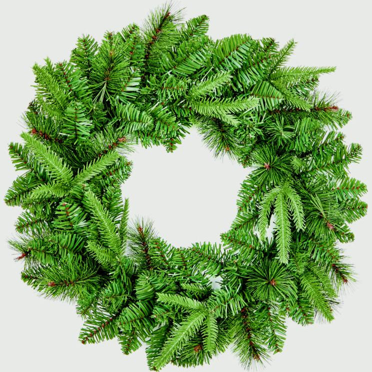 Premier Decorations Norfolk Pine Artificial Christmas Wreath - Mill Race Garden Centre