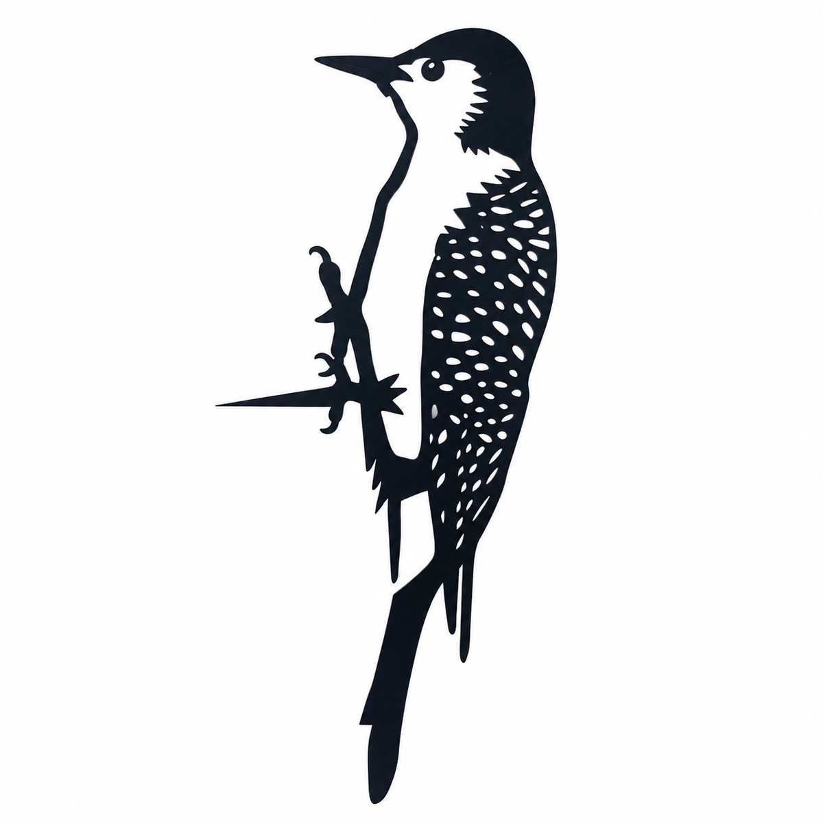 Primus Metal Woodpecker Tree Silhouette Garden Decor (25 cm × 9.5 cm)