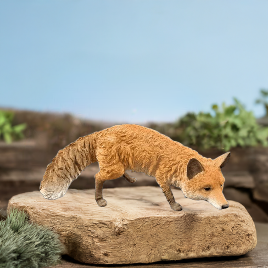 Prowling Fox Real Life Resin Ornament by Vivid Arts - Mill Race Garden Centre