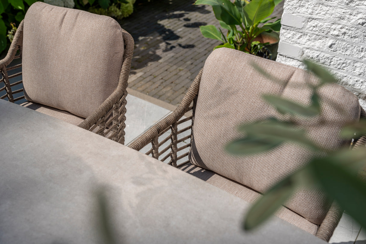 4 Seasons Outdoor Puglia Six Seat Oval Dining Set - Mill Race Garden Centre