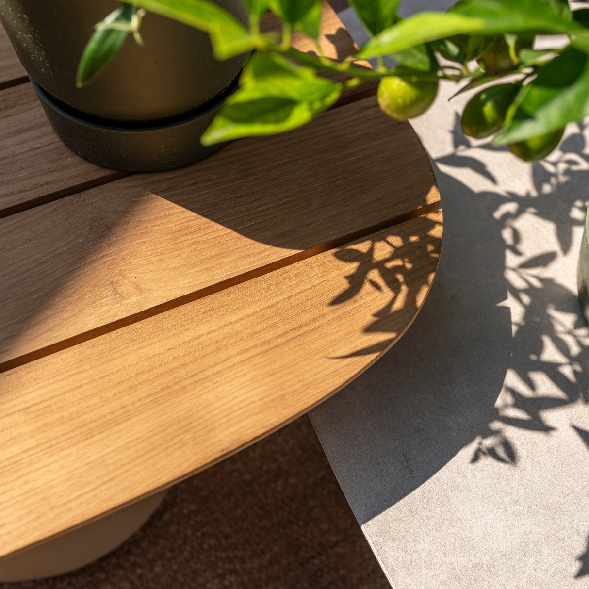 4 Seasons Outdoor Puglia Lounge LUX Set in Latte featuring a 3-seater sofa, chairs, footstool, and tables.