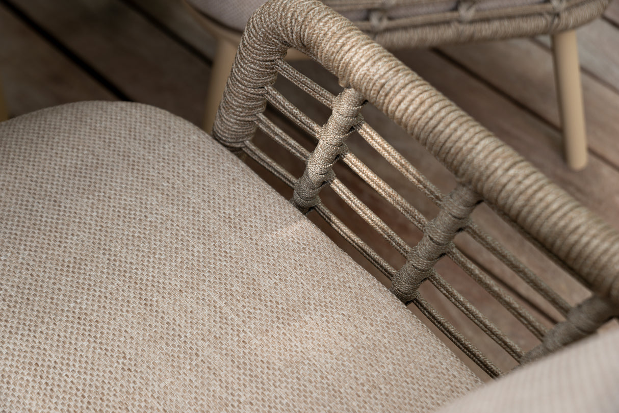 4 Seasons Outdoor Puglia Six Seat Round Low Dining Set - Mill Race Garden Centre