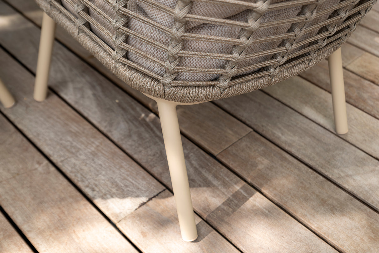 4 Seasons Outdoor Puglia Six Seat Round Low Dining Set - Mill Race Garden Centre