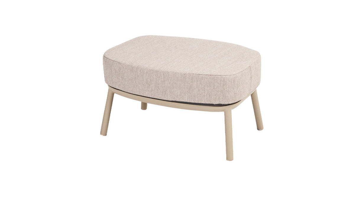 4 Seasons Outdoor Puglia Footstool With Cushion in Latte