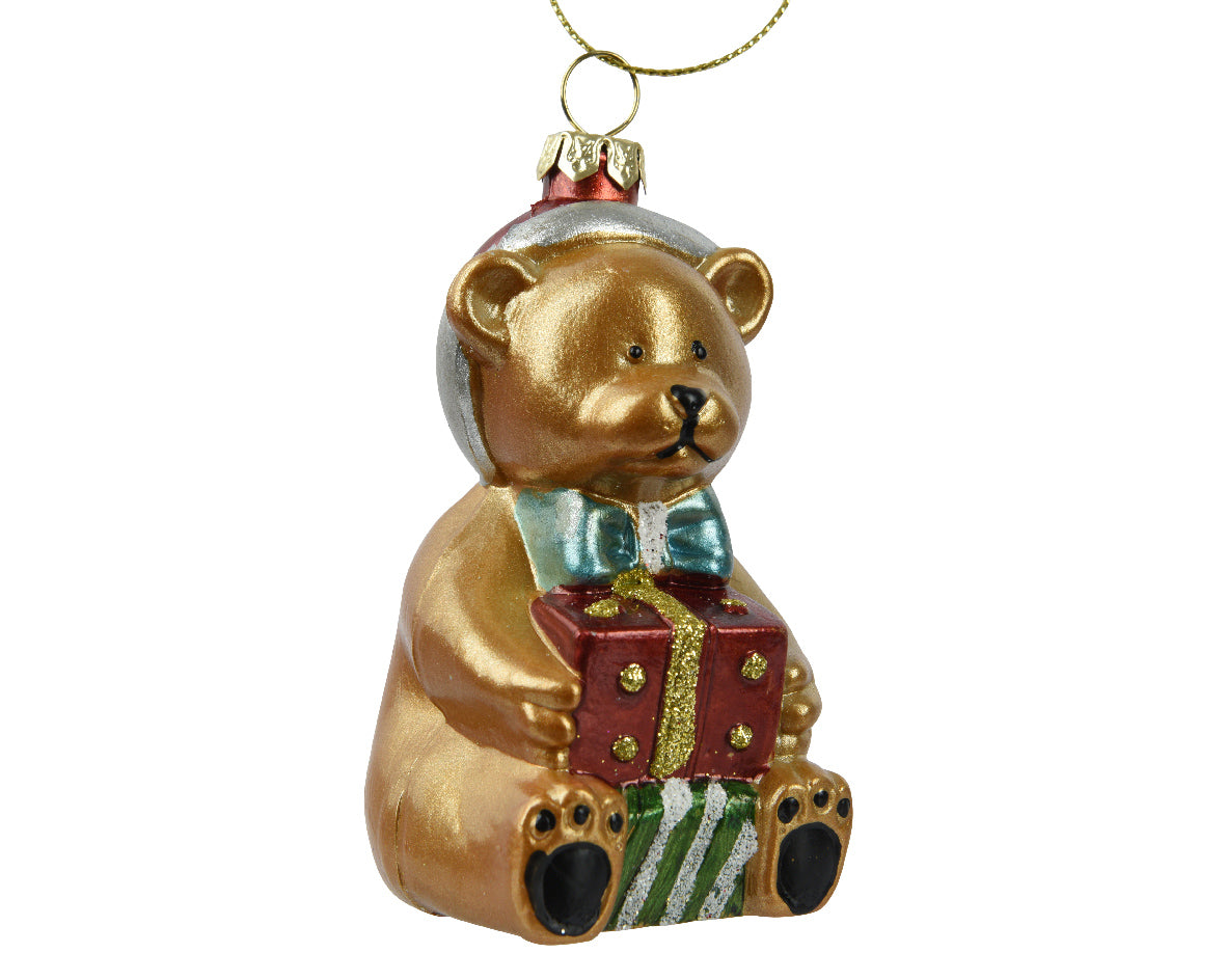 Shatterproof Bear Christmas Tree Hanging Decoration by Kaemingk - Mill Race Garden Centre