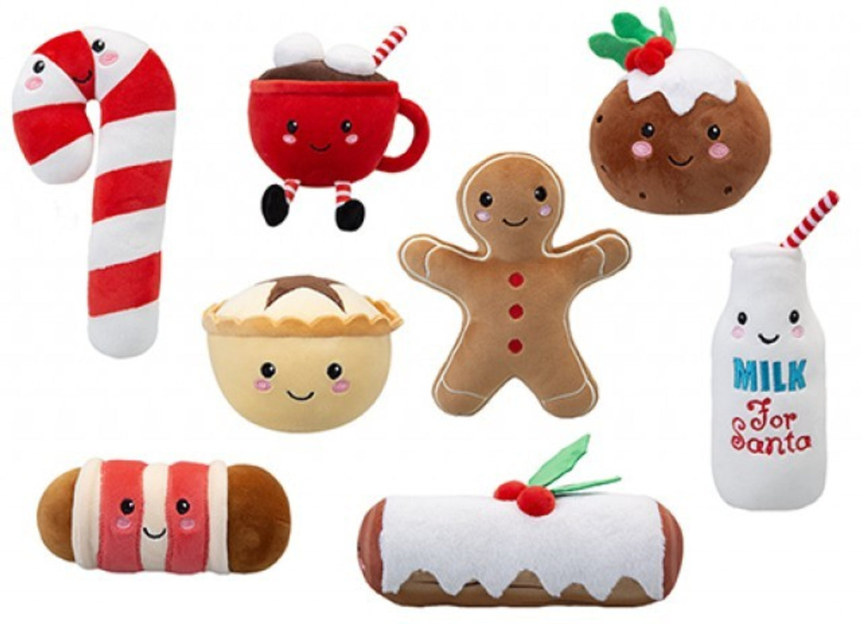 16cm Christmas Soft Foodies Toy Assorted - Mill Race Garden Centre