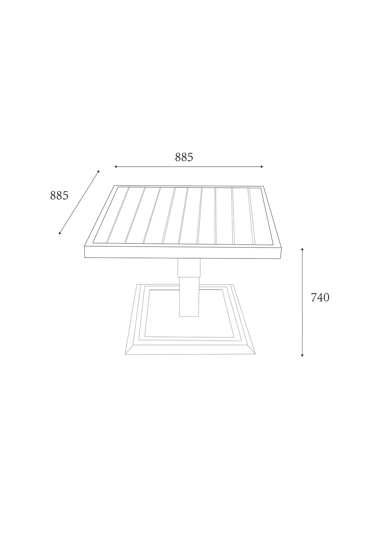Hartman Sonas Square casual dining set with aluminium garden furniture and adjustable table, featuring modern design and comfortable seating.