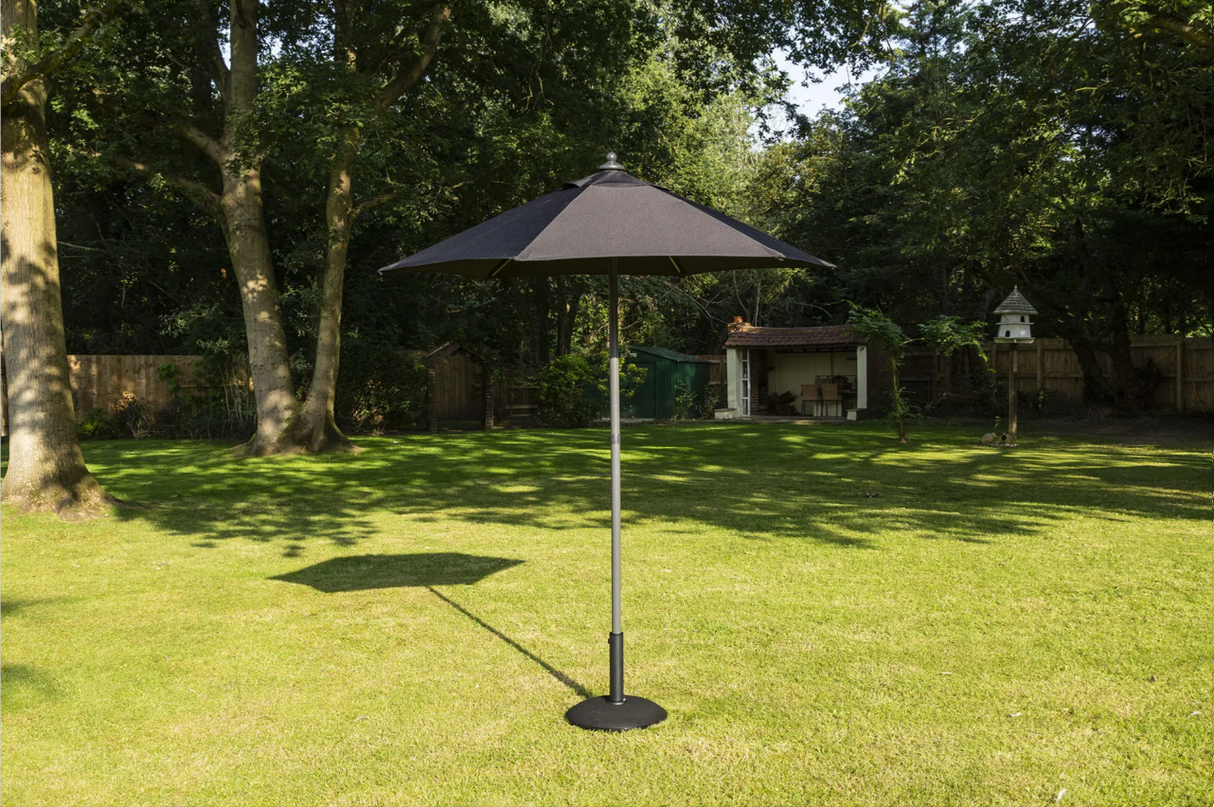 Sturdi Plus Aluminium Parasol in Black 2m - Mill Race Garden Centre