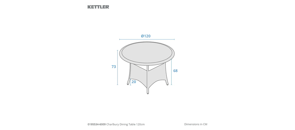 Kettler Charlbury Signature 4 Seat Dining Set - Mill Race Garden Centre