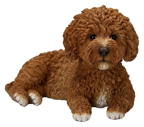 Real Life Ginger and Brown Labradoodle Size D by Vivid Arts - Mill Race Garden Centre
