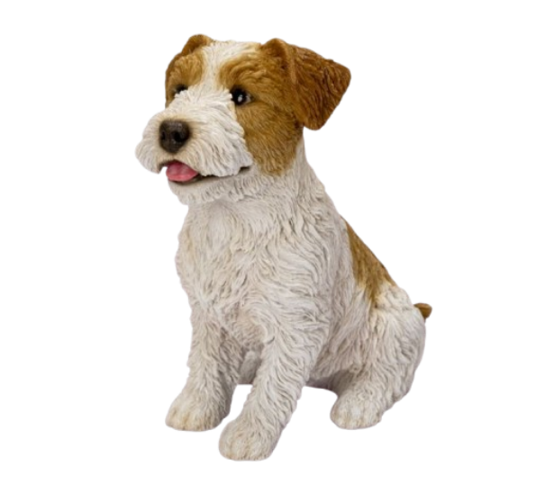 Real Life Wire Haired Jack Russell Ornament Size D by Vivid Arts - Mill Race Garden Centre