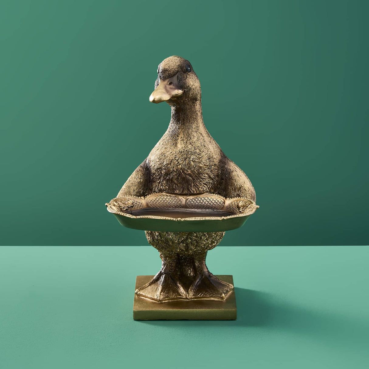Werner Vob WERNS Son of a Duck gold card holder decorative duck ornament for home decor and gift display.