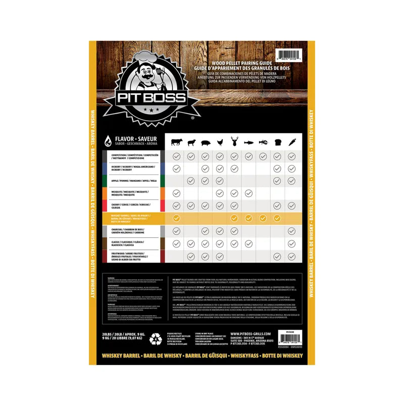 Pit Boss 9 kg Whiskey Blend Hardwood Pellets - Mill Race Garden Centre