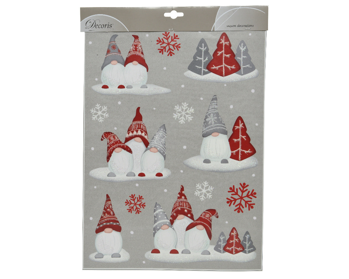 Gnomes Glitter Window Decoration by Decoris - Mill Race Garden Centre