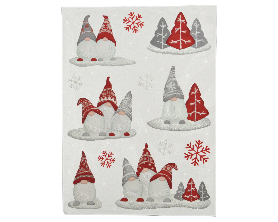 Gnomes Glitter Window Decoration by Decoris - Mill Race Garden Centre