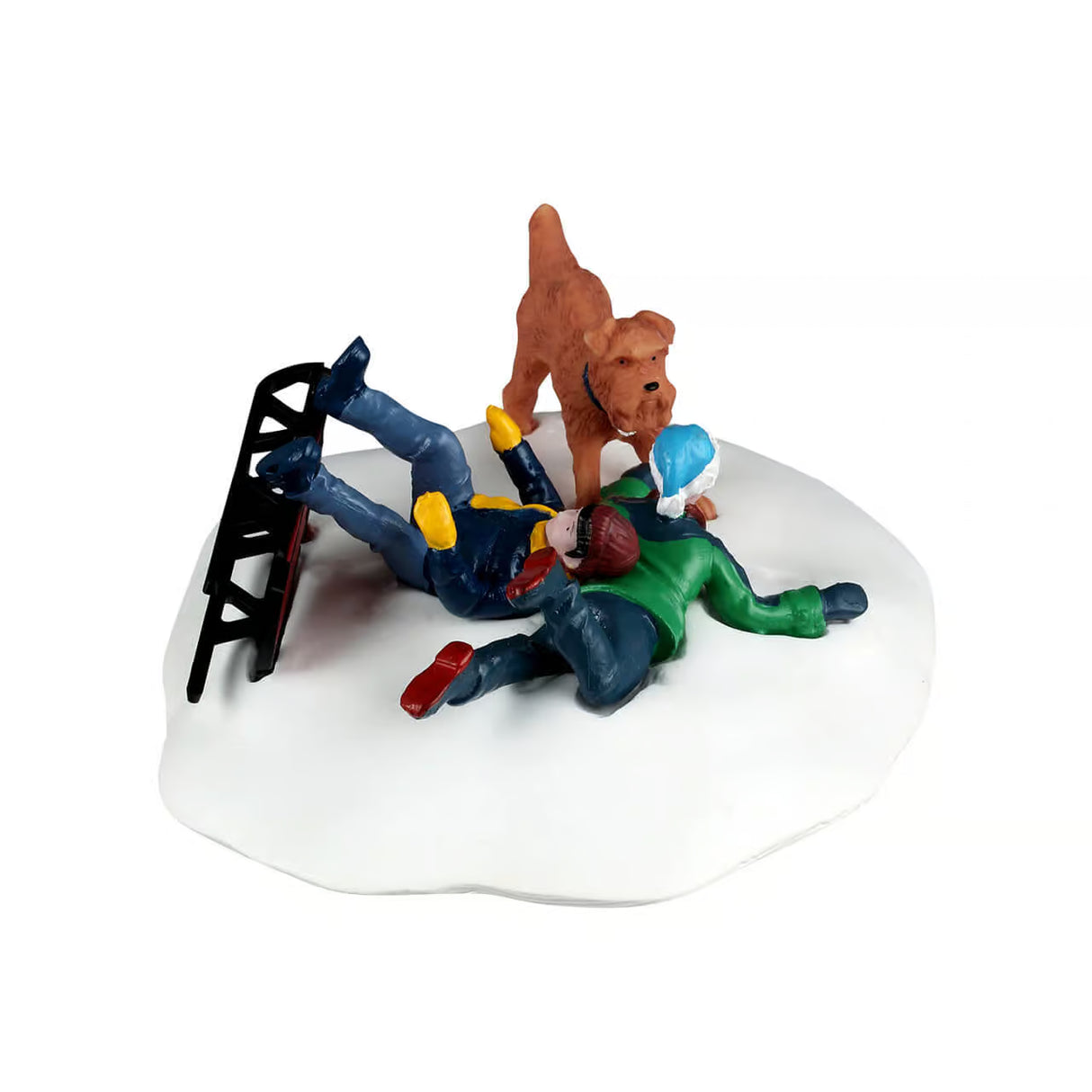 Lemax Winter Wipeout Christmas Village table accent featuring a winter scene with snow and festive holiday decorations.