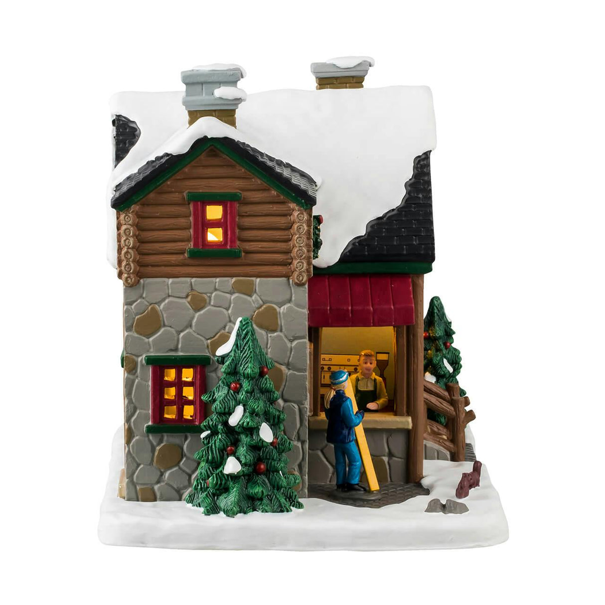 Winter's Haven Café Lemax Christmas Village Illuminated Building - Mill Race Garden Centre