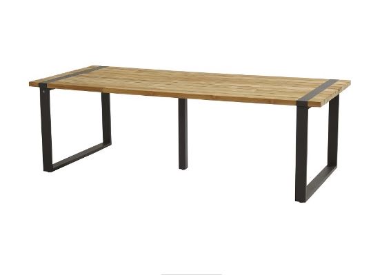 4 Seasons 240cm Alto Teak Dining Table with Anthracite Frame - Mill Race Garden Centre