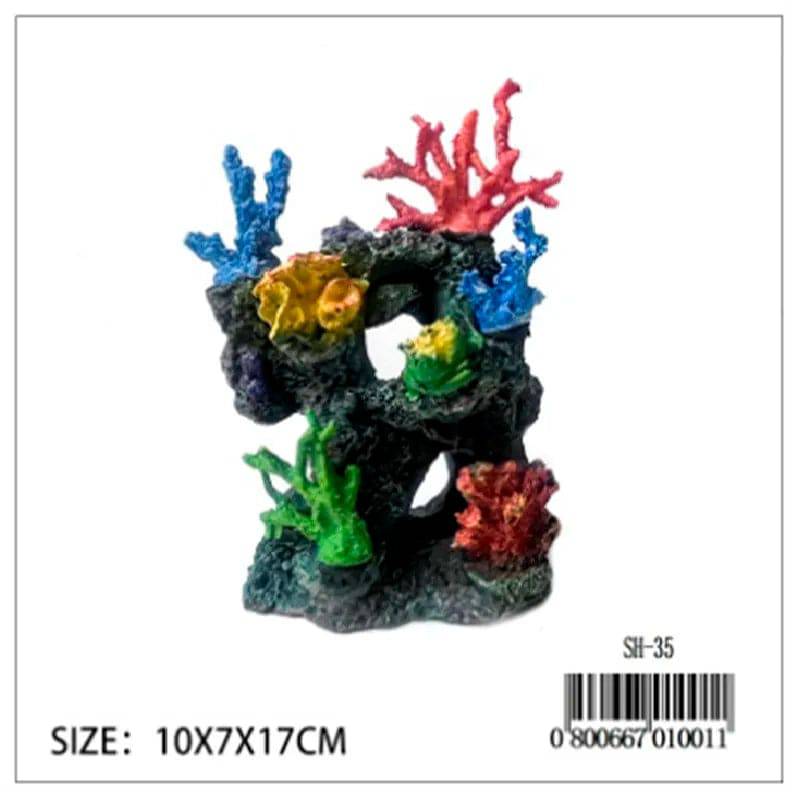 Aquarium D cor Rock w/Corals SH-35 - Mill Race Garden Centre
