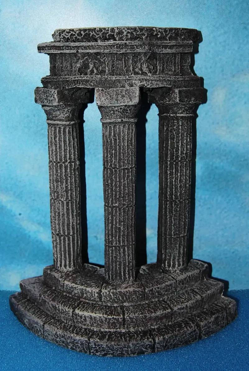 Curved Three Column Roman Ruin Aquarium Ornament 26cm | Mill Race ...