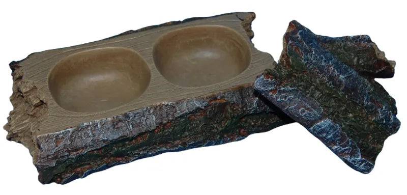 Resin Large Feeding Box with Two Compartments 26cm - Mill Race Garden Centre