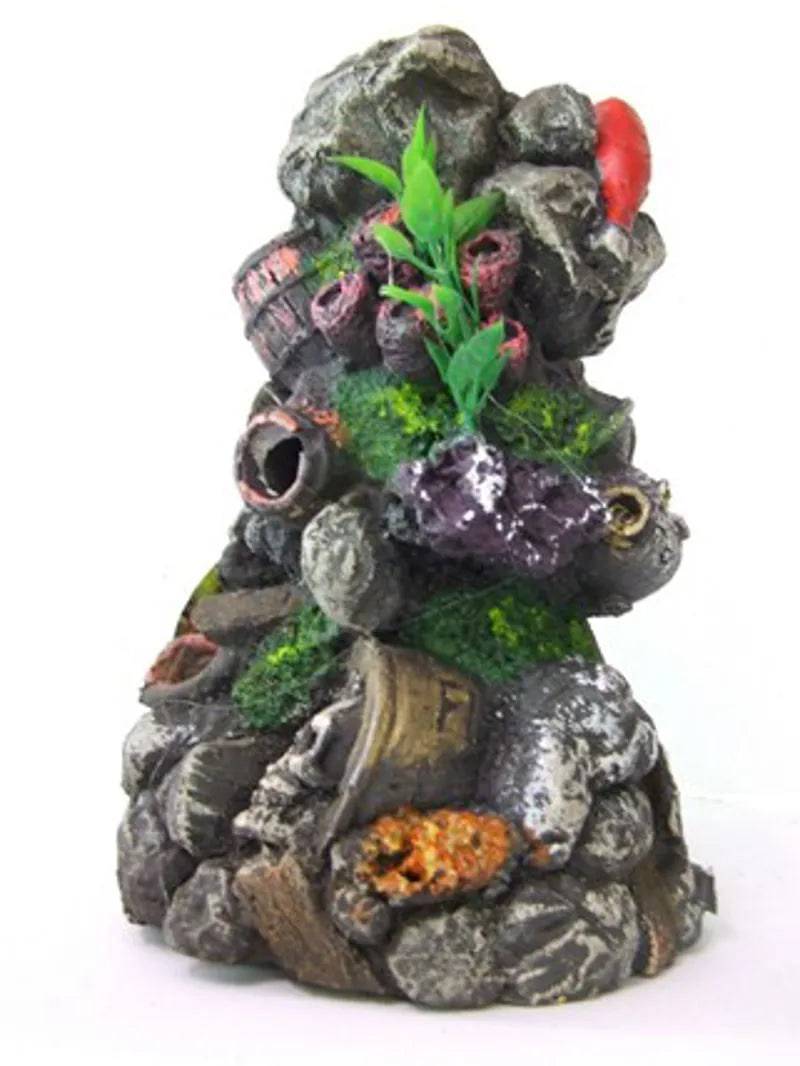 Shipwrecked Stack Aquarium Ornament Decoration - Mill Race Garden Centre